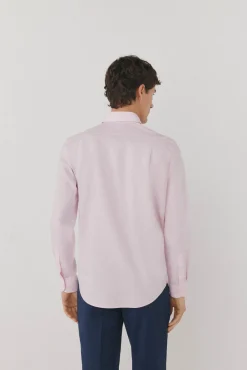 Camisa vestir lisa non iron + antimanchas