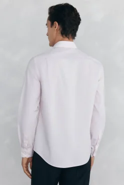 Camisa vestir lisa non iron + antimanchas