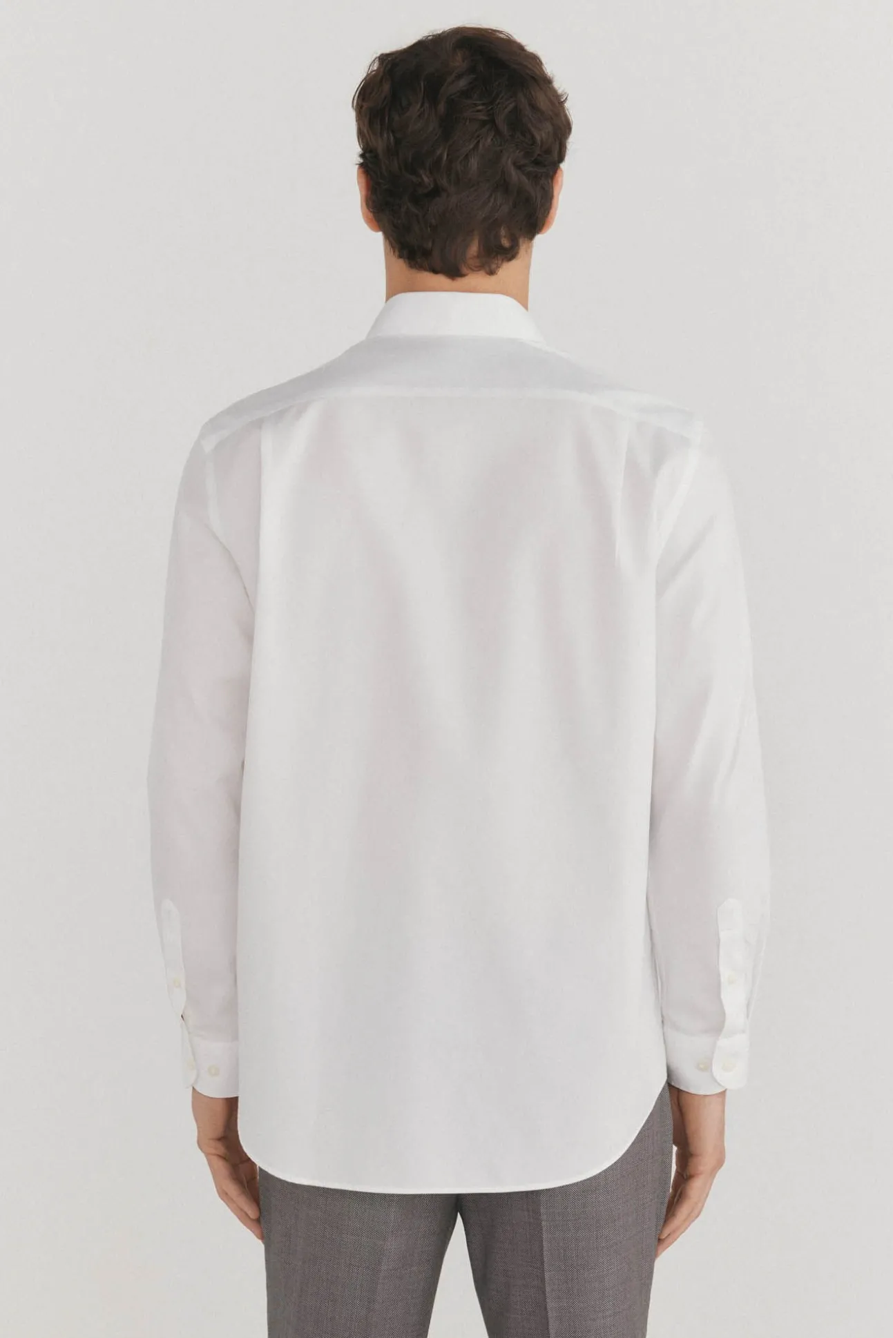 Camisa vestir lisa non iron + antimanchas