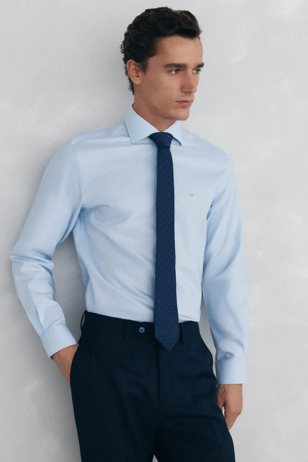 Camisa vestir non iron + antimanchas