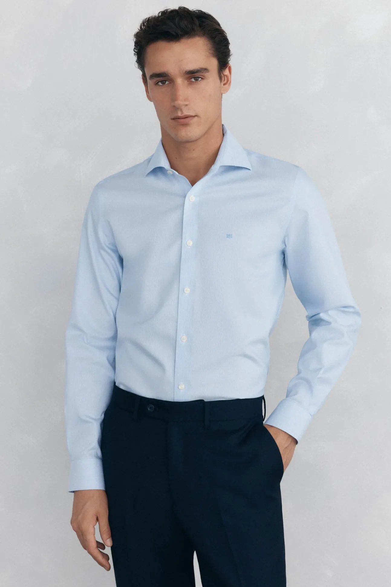Camisa vestir non iron + antimanchas