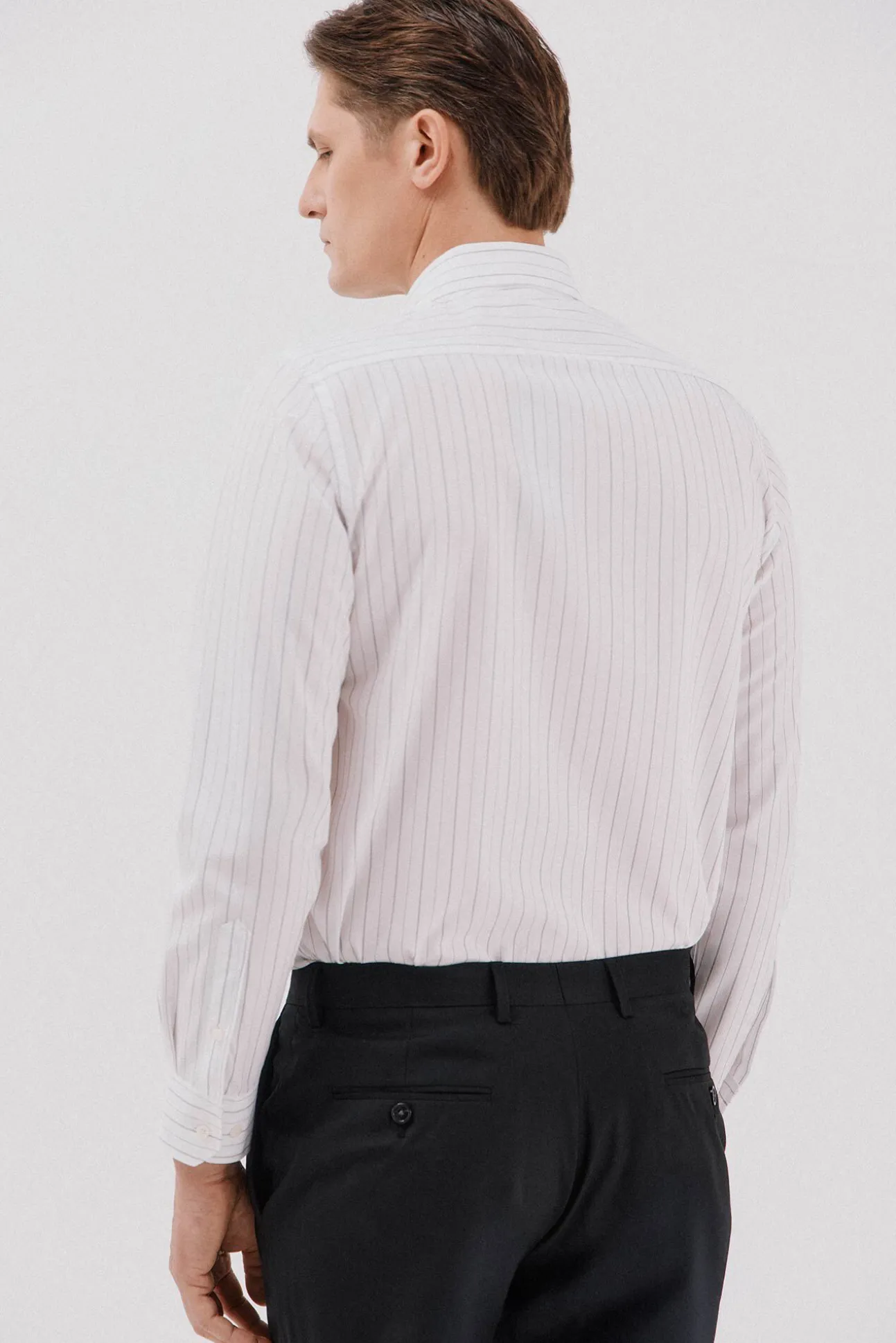 Camisa vestir rayas algodón tencel