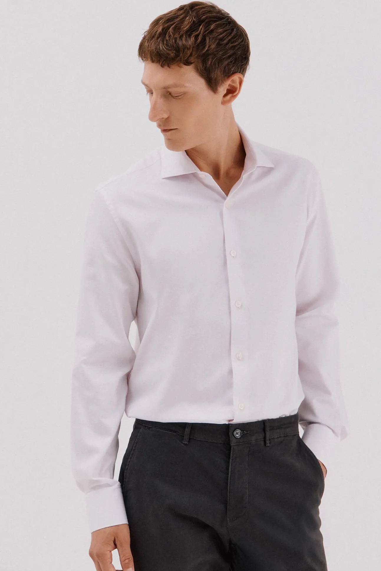 Camisa vestir rayas fácil plancha