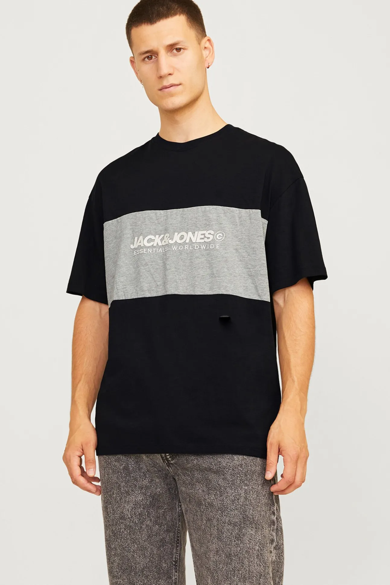 Camiseta bicolor logo frontal