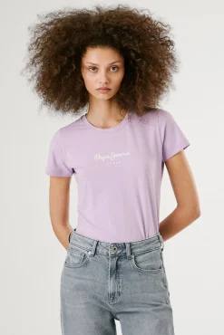 Camiseta básica manga corta logo frontal