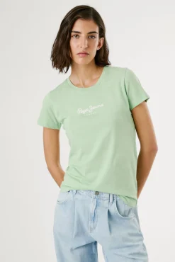 Camiseta básica manga corta logo frontal