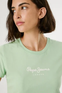 Camiseta básica manga corta logo frontal