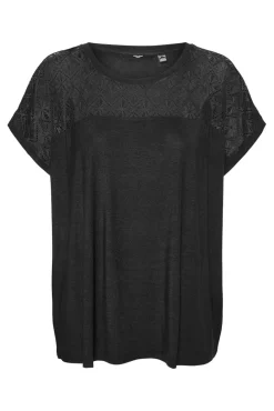 Camiseta con encaje talla grande