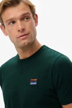 Camiseta de manga corta con cuello redondo de canalé