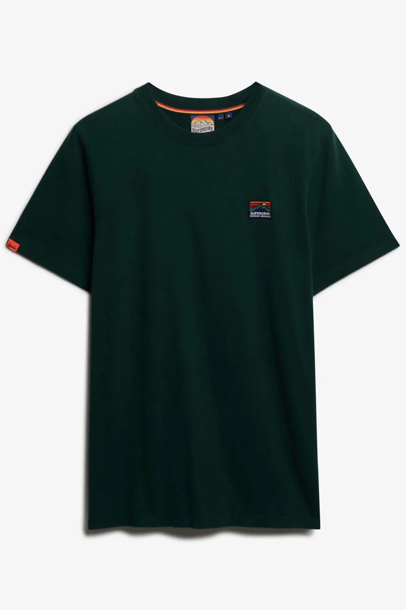 Camiseta de manga corta con cuello redondo de canalé