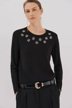 Camiseta detalle strass