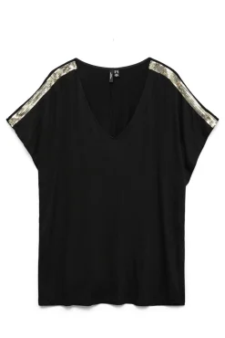 Camiseta detalles lentejuelas talla grande