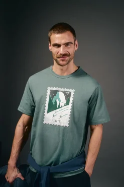 Camiseta gráfica lavada