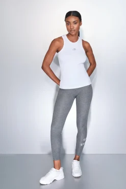 Camiseta halter algodón canalé blanco