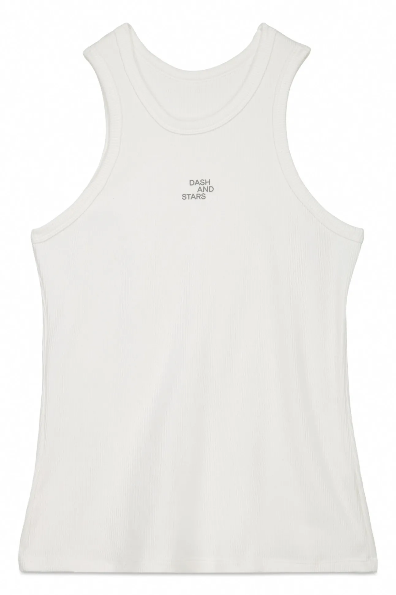 Camiseta halter algodón canalé blanco