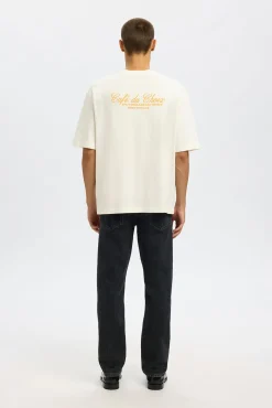 Camiseta manga corta con print 100% algodón orgánico