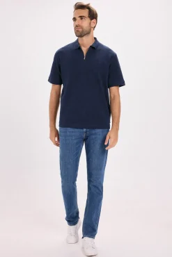 Camiseta polo cremallera