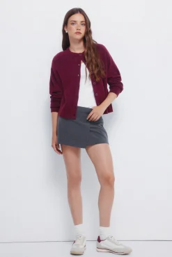 Cardigan botones cuello redondo