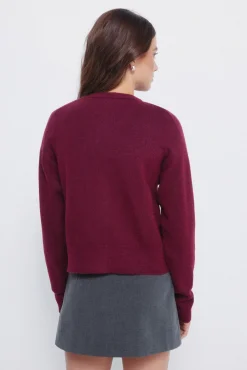 Cardigan botones cuello redondo