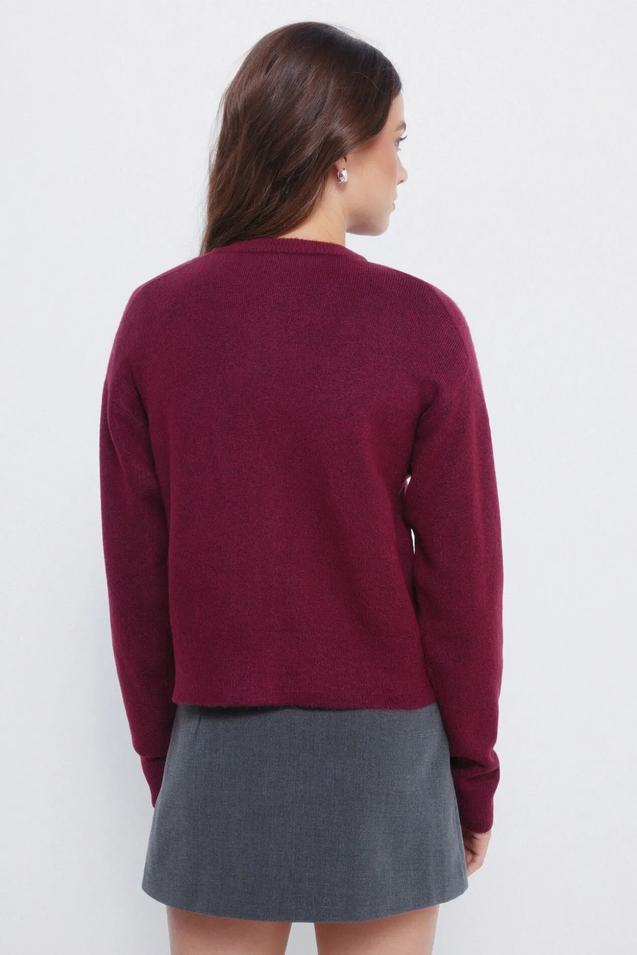 Cardigan botones cuello redondo