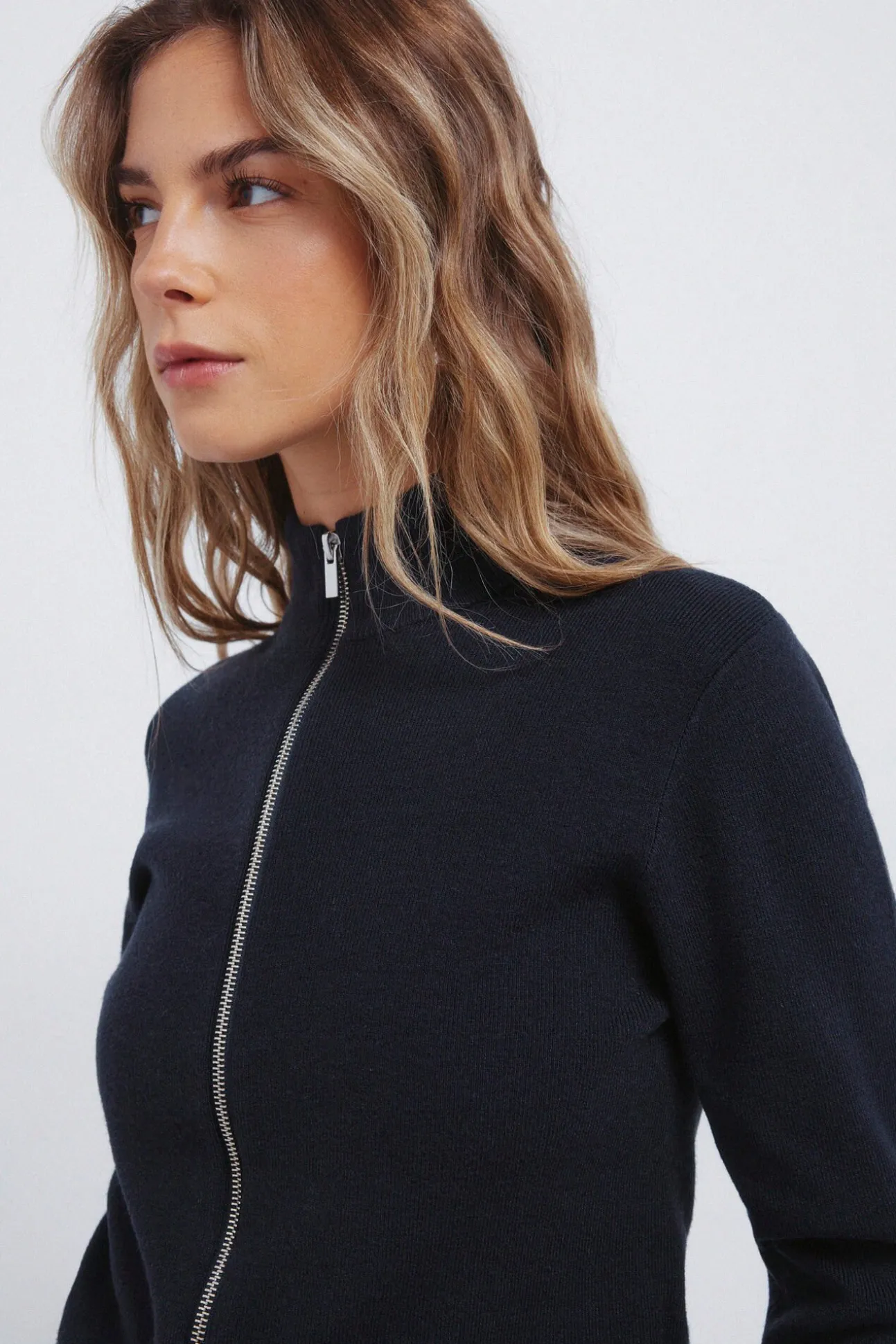 Cardigan cremallera