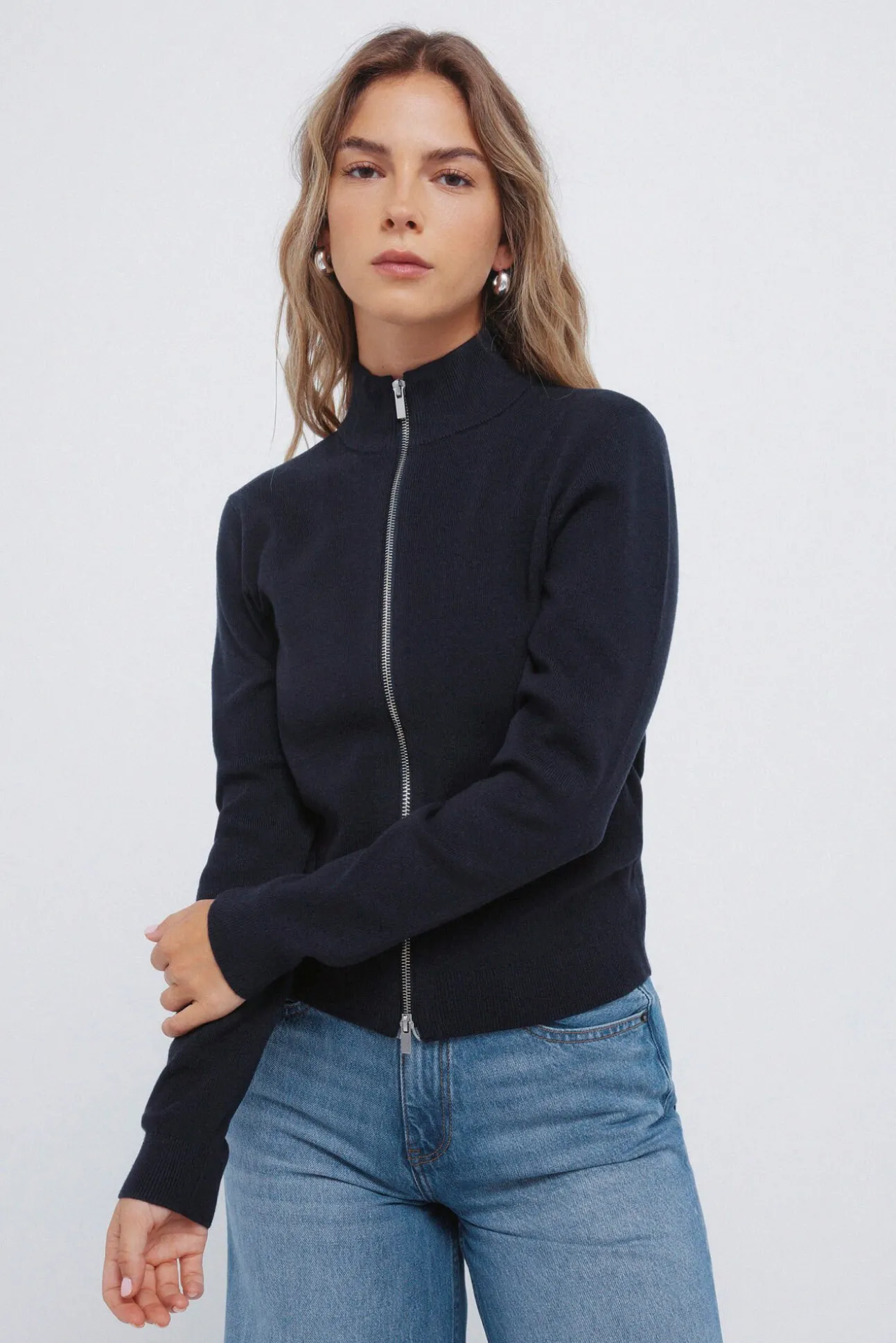 Cardigan cremallera