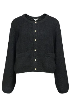 Cardigan lana cuello redondo