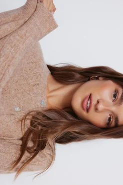 Cardigan pointelle