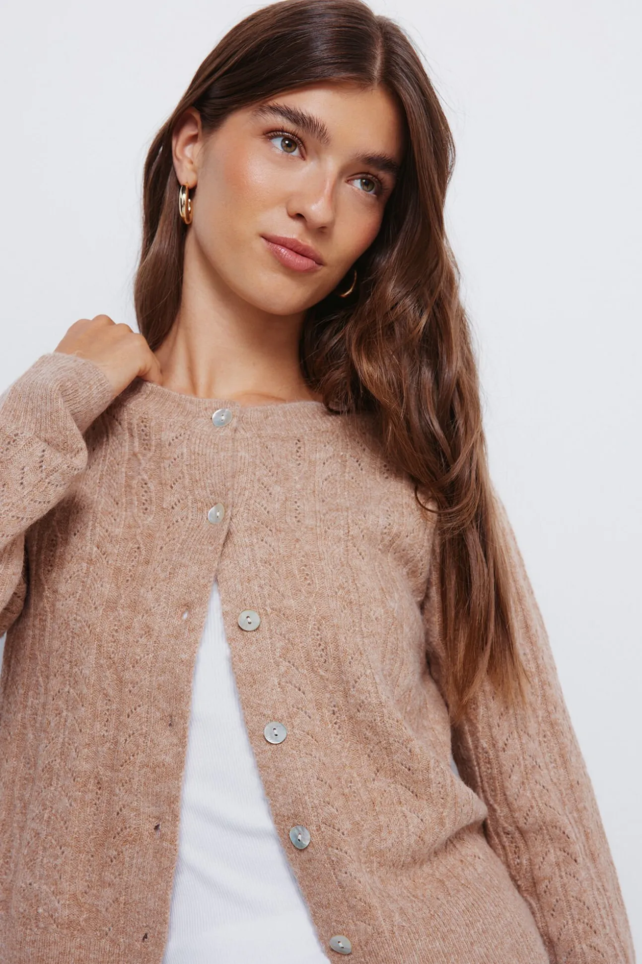 Cardigan pointelle