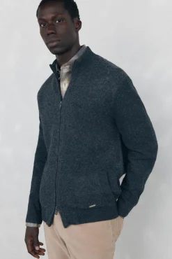 Cardigan premium navideño algodón cierre cremallera