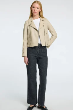 Cazadora Biker Cropped 100% piel.