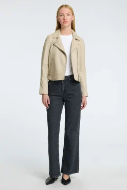 Cazadora Biker Cropped 100% piel.
