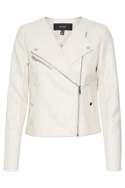 Cazadora biker de polipiel de mujer