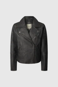 Cazadora Biker Efecto Piel