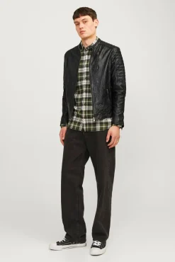 Cazadora biker piel