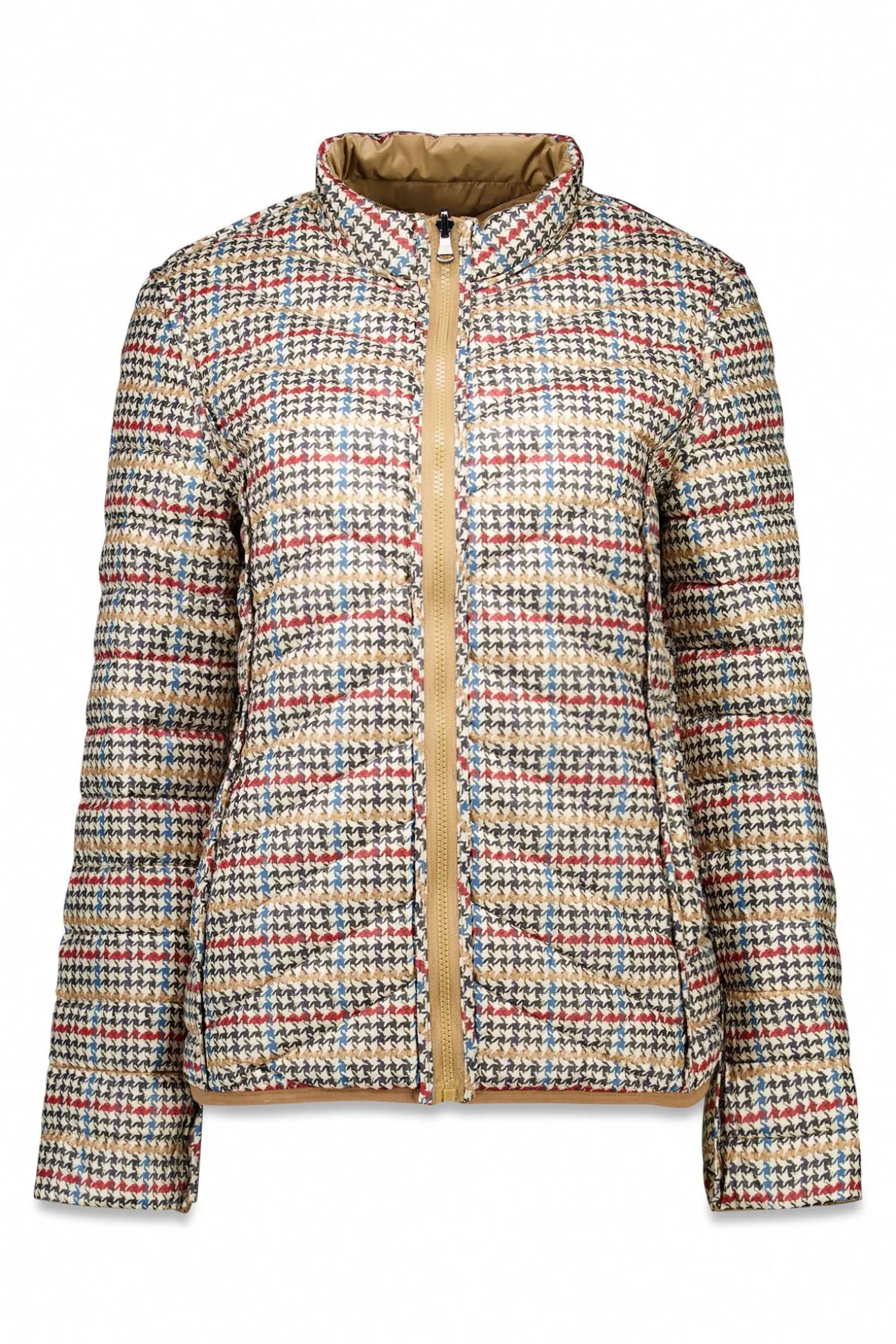 Cazadora reversible plumas