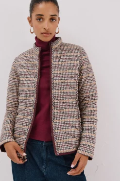 Cazadora reversible plumas