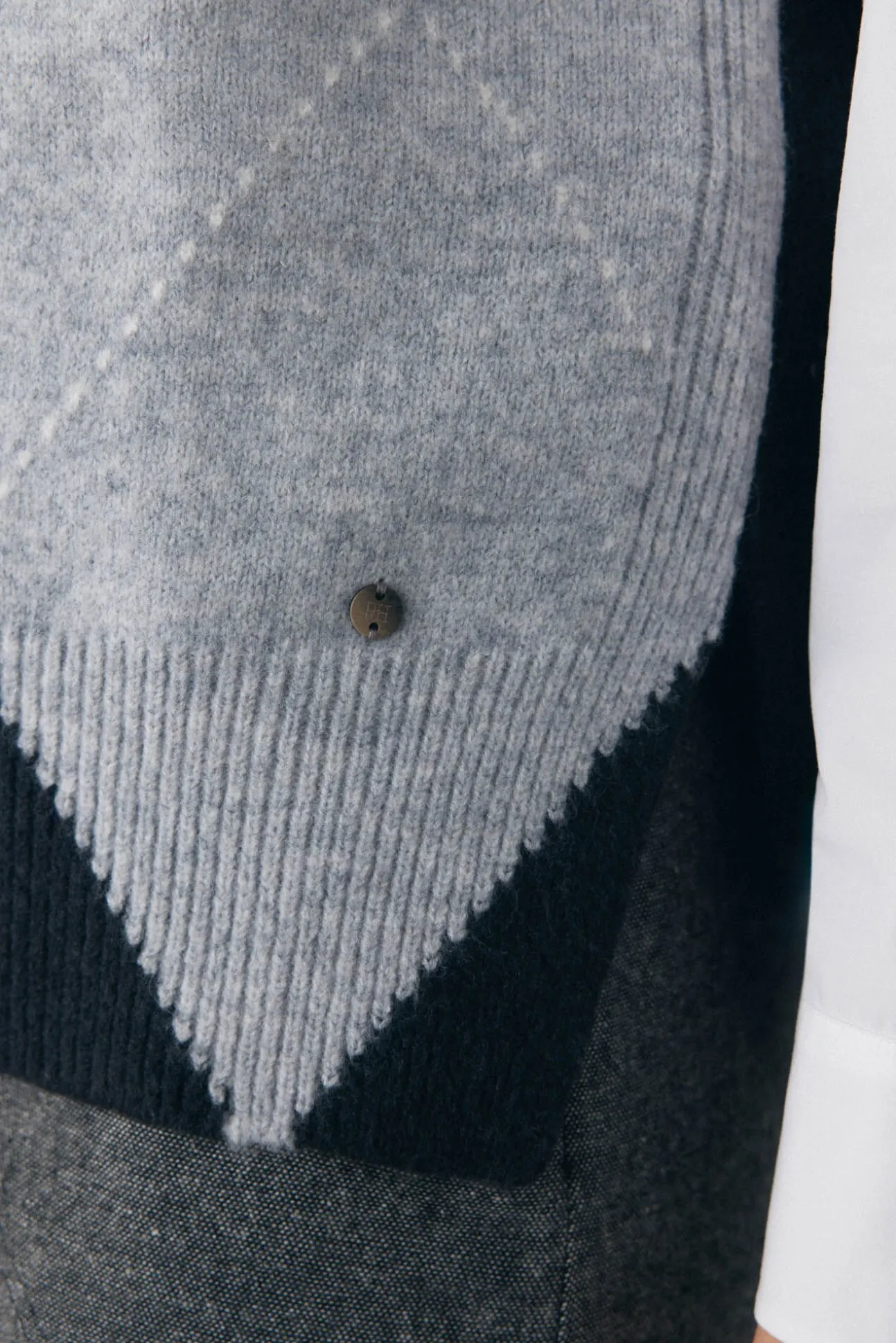 Chaleco jacquard de rombos