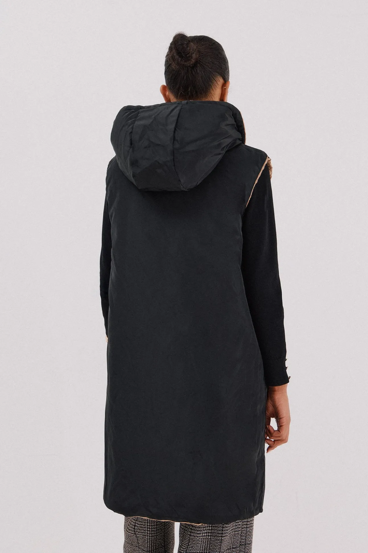 Chaleco largo reversible