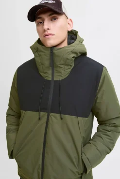 Chaqueta acolchada bicolor