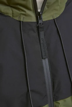 Chaqueta acolchada bicolor