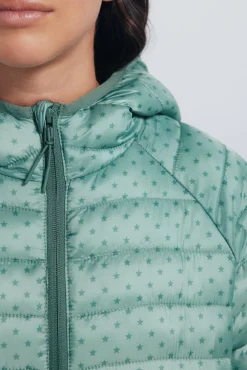 Chaqueta acolchada estrellas niña