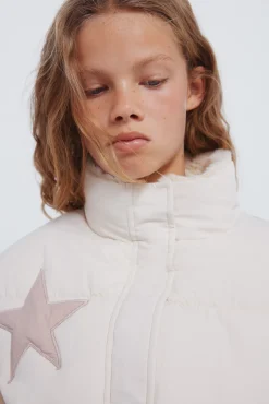 Chaqueta acolchada estrellas niña
