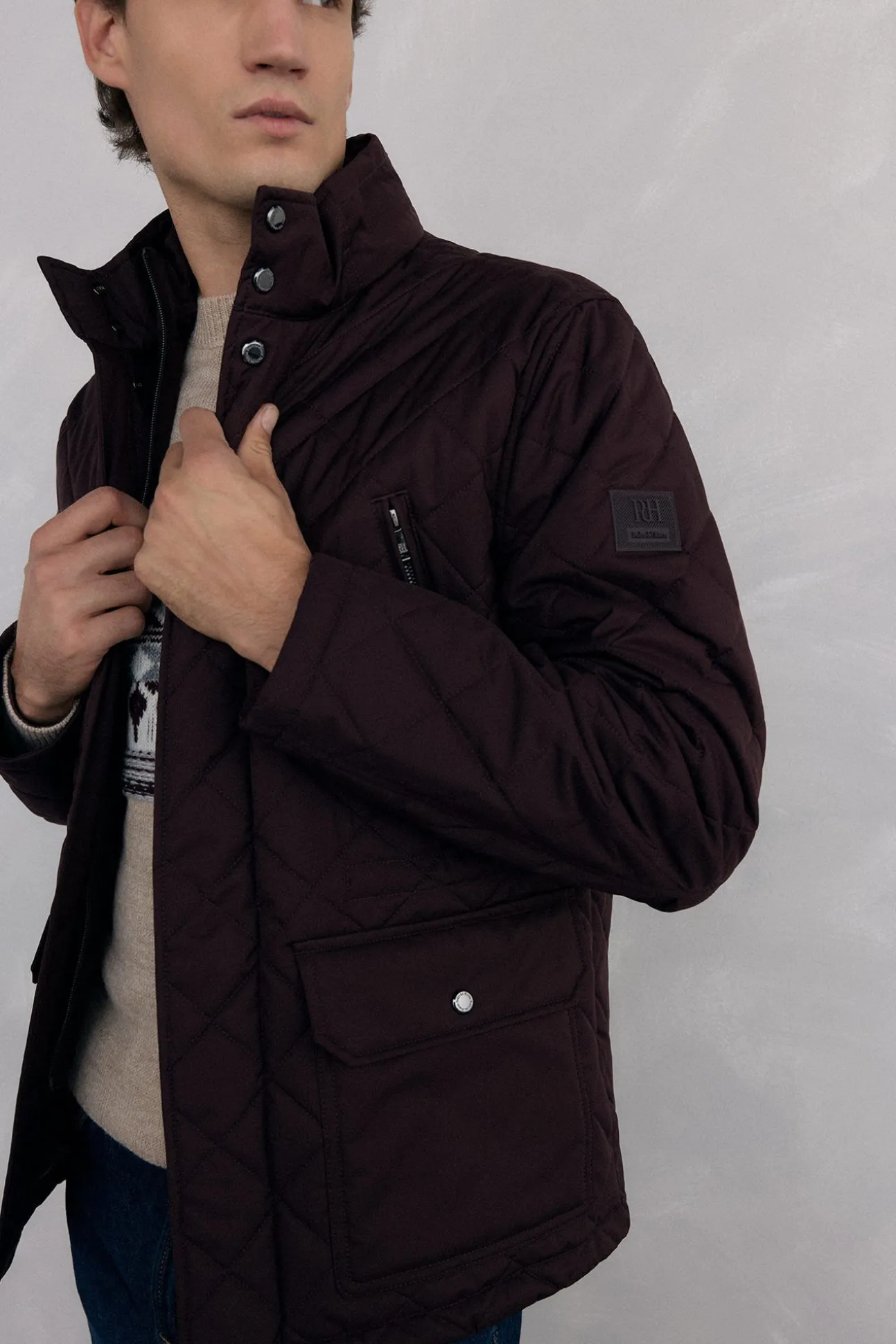 Chaqueta acolchada rombos