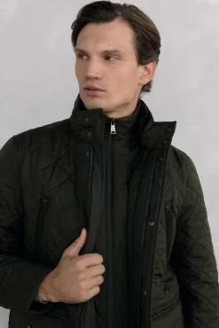 Chaqueta acolchada rombos