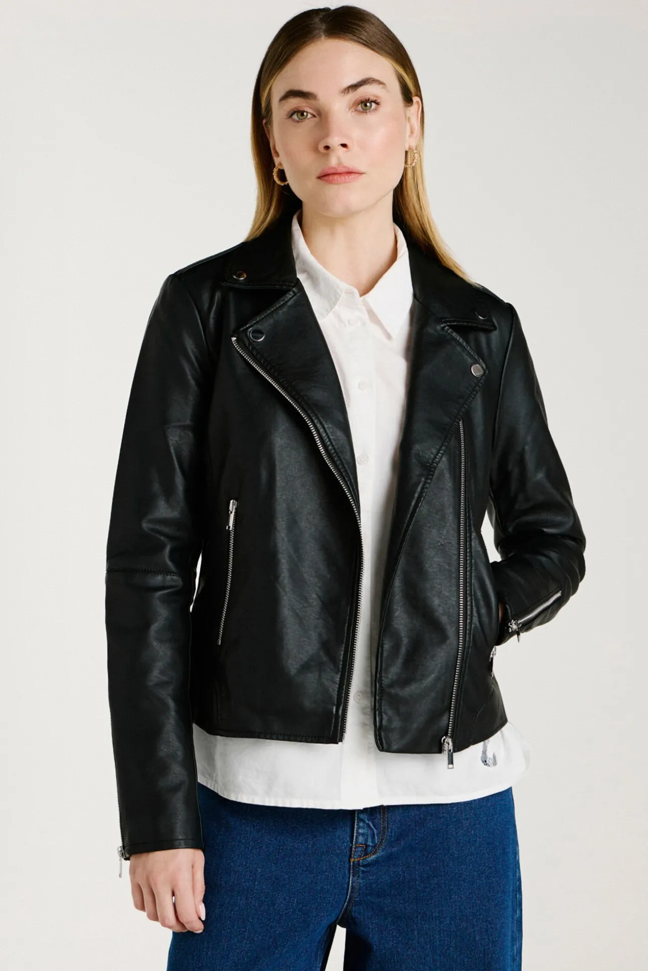 Chaqueta biker polipiel