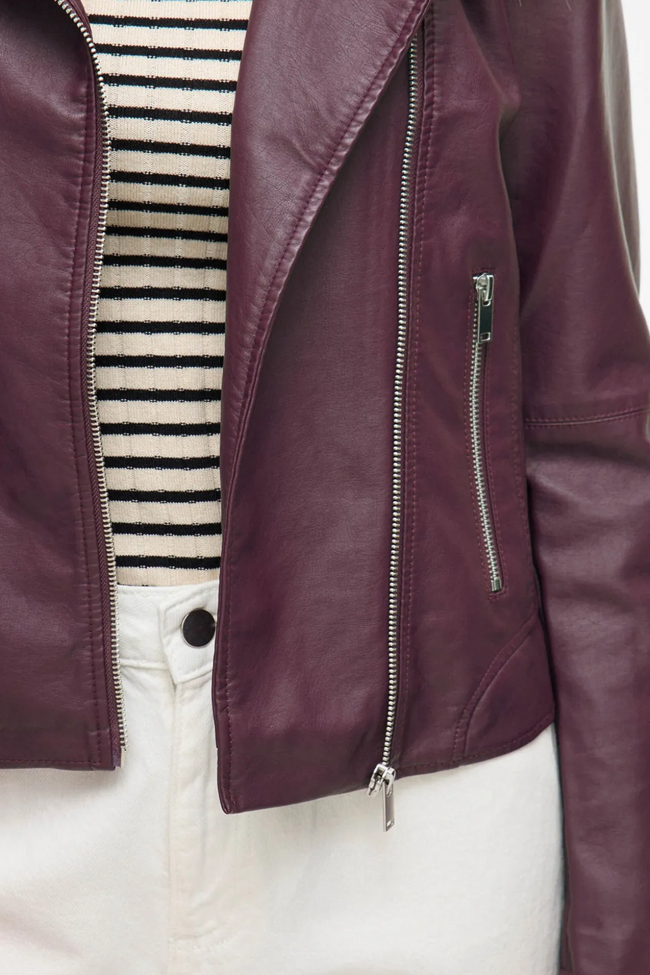 Chaqueta biker polipiel