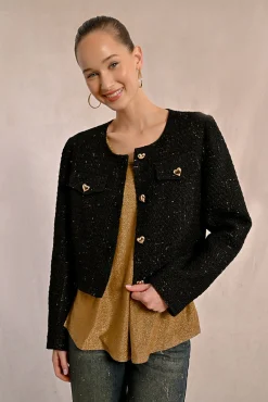 Chaqueta de manga larga detalle corazones