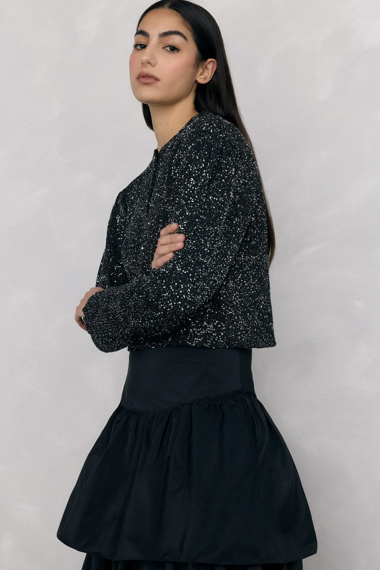 Chaqueta de punto lentejuelas