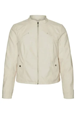 Chaqueta efecto piel talla grande